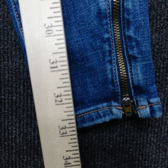 American Eagle High Rise Cargo Jegging Stretchy Women Zip Ankle 2 Short Blue - Picture 7 of 11